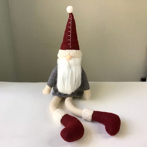 Gnome Elf Shelf Sitter Dangly Legs Weighted Bottom Large Christmas Holiday Plush - Picture 1 of 10